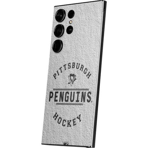 NHL Pittsburgh Penguins Black Text Galaxy S25 Ultra Skin