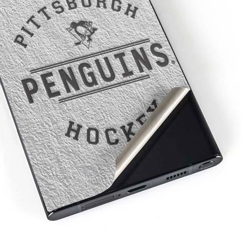NHL Pittsburgh Penguins Black Text Galaxy S25 Ultra Skin