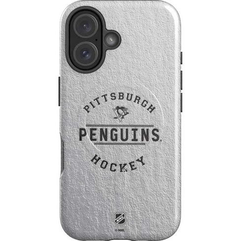 NHL Pittsburgh Penguins Black Text iPhone 16 Magsafe Impact Case