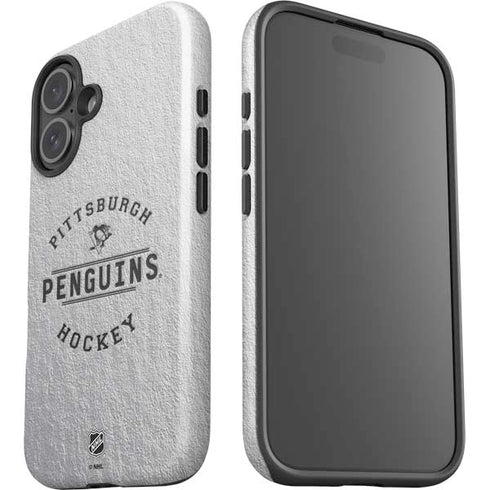 NHL Pittsburgh Penguins Black Text iPhone 16 Plus Impact Case