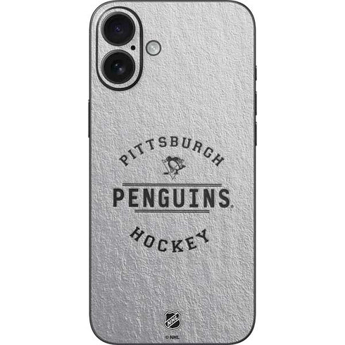 NHL Pittsburgh Penguins Black Text iPhone 16 Plus Skin