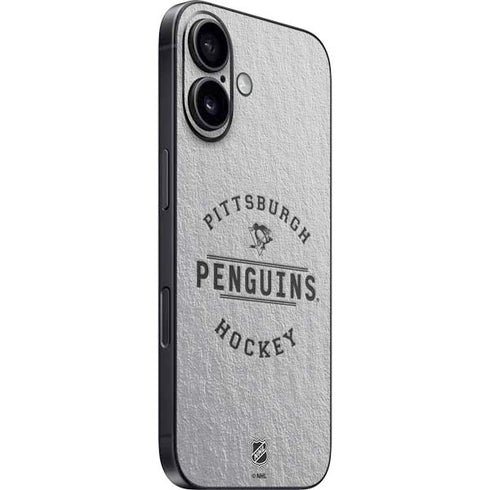 NHL Pittsburgh Penguins Black Text iPhone 16 Plus Skin