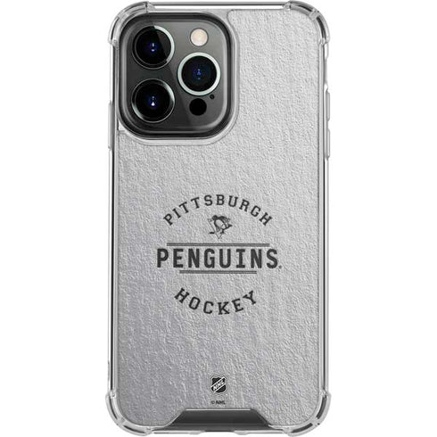NHL Pittsburgh Penguins Black Text iPhone 16 Pro Clear Case
