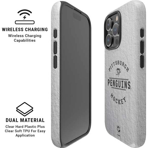 NHL Pittsburgh Penguins Black Text iPhone 16 Pro Magsafe Impact Case