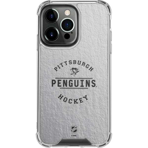 NHL Pittsburgh Penguins Black Text iPhone 16 Pro Max Clear Case