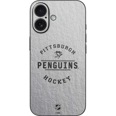 NHL Pittsburgh Penguins Black Text iPhone 16 Skin