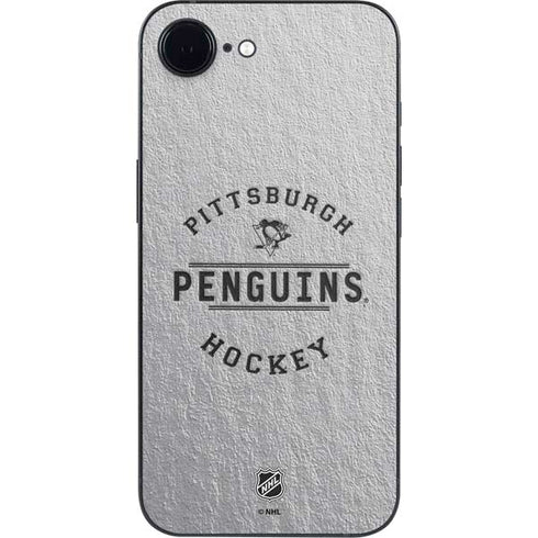 NHL Pittsburgh Penguins Black Text iPhone 16e Skin