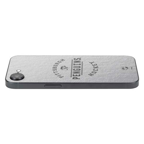 NHL Pittsburgh Penguins Black Text iPhone 16e Skin