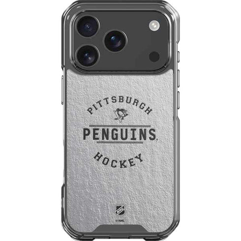 NHL Pittsburgh Penguins Black Text iPhone 18 Pro Clear Case