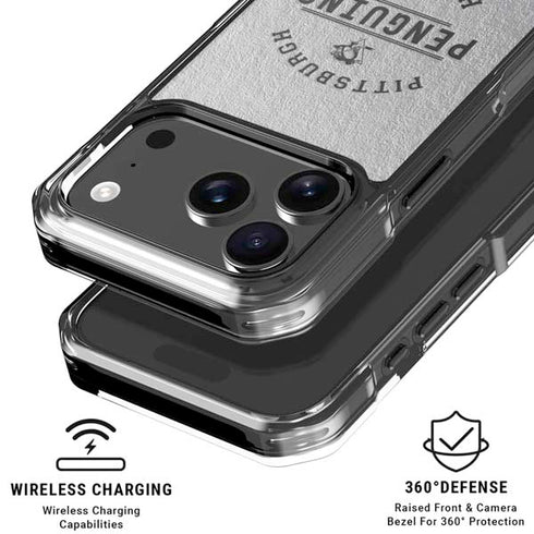 NHL Pittsburgh Penguins Black Text iPhone 18 Pro Clear Case