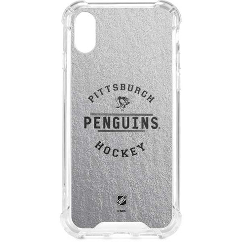 NHL Pittsburgh Penguins Black Text iPhone XS Clear Case