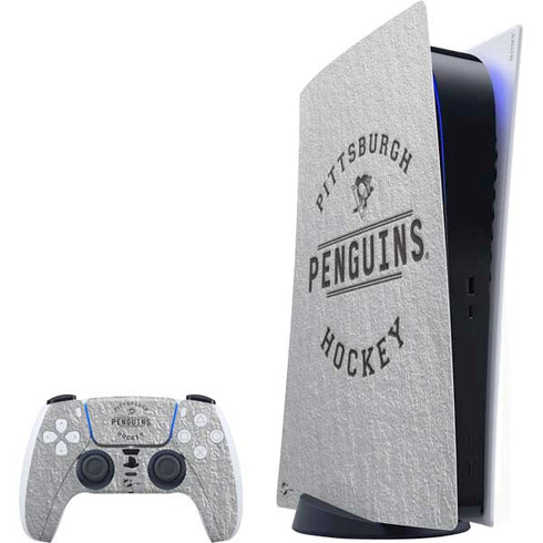 NHL Pittsburgh Penguins Black Text PlayStation PS5 Skins