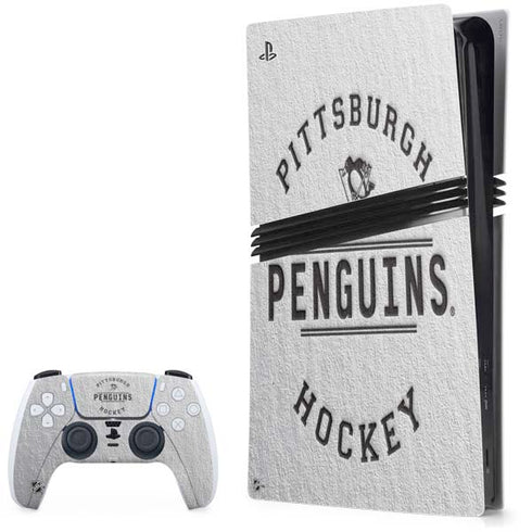 NHL Pittsburgh Penguins Black Text PlayStation PS5 Skins