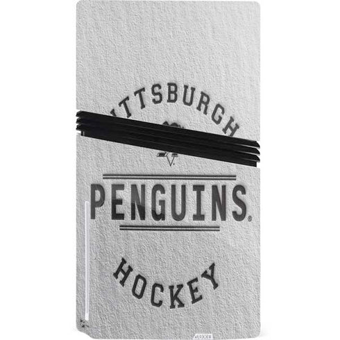 NHL Pittsburgh Penguins Black Text PS5 Pro Disk Bundle Skin