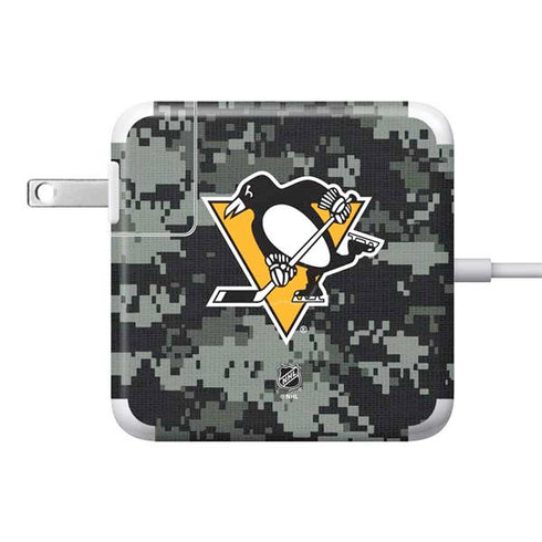 NHL Pittsburgh Penguins Camo 85W Power Adapter (15 and 17 inch MacBook Pro Charger) Skin