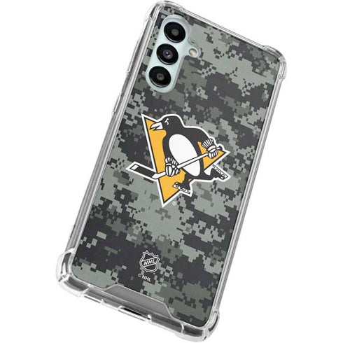 NHL Pittsburgh Penguins Camo Galaxy A16 5G Clear Case