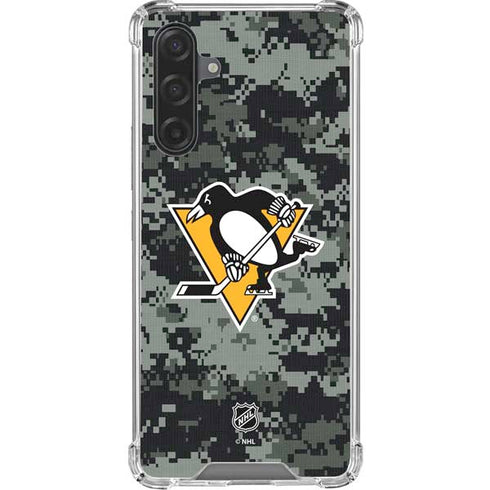 NHL Pittsburgh Penguins Camo Galaxy A17 Clear Case