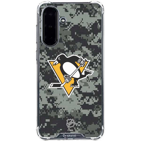 NHL Pittsburgh Penguins Camo Galaxy A36 5G Clear Case