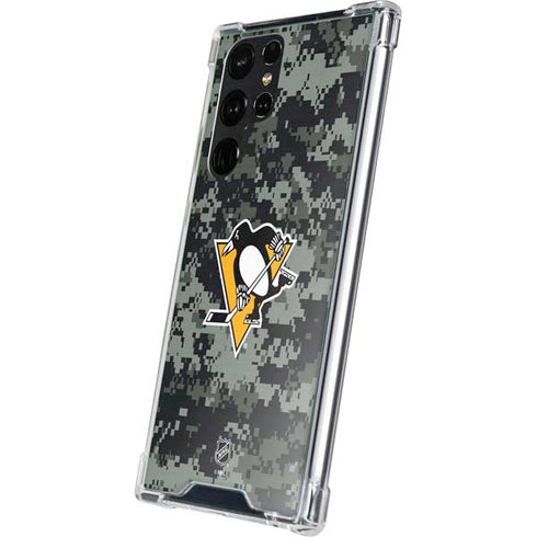 NHL Pittsburgh Penguins Camo Galaxy S23 Ultra Clear Case