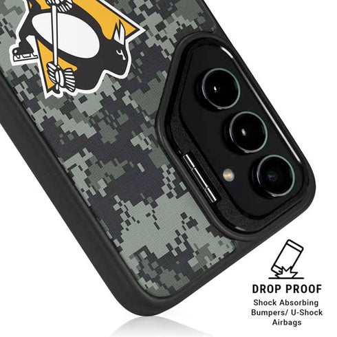 NHL Pittsburgh Penguins Camo Galaxy S25 Kickstand Case