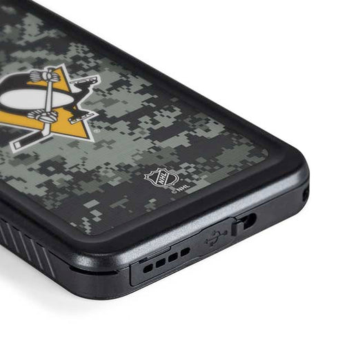 NHL Pittsburgh Penguins Camo Galaxy S24 Plus Waterproof Case