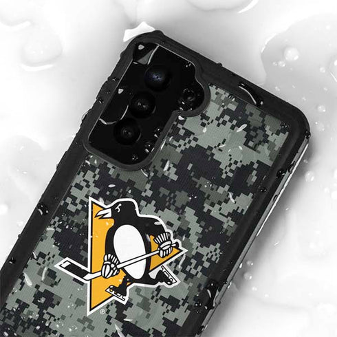 NHL Pittsburgh Penguins Camo Galaxy S24 Plus Waterproof Case