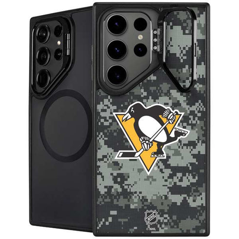 NHL Pittsburgh Penguins Camo Galaxy S24 Ultra Kickstand Case