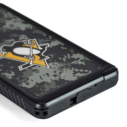 NHL Pittsburgh Penguins Camo Galaxy S24 Ultra Waterproof Case