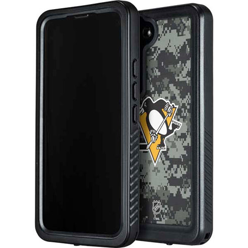 NHL Pittsburgh Penguins Camo Galaxy S24 Waterproof Case