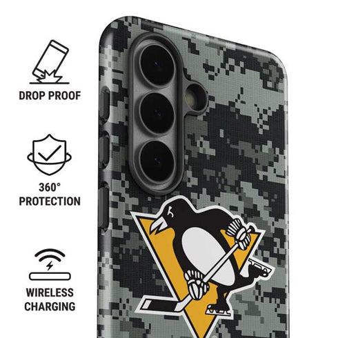 NHL Pittsburgh Penguins Camo Galaxy S26 Plus Impact Case