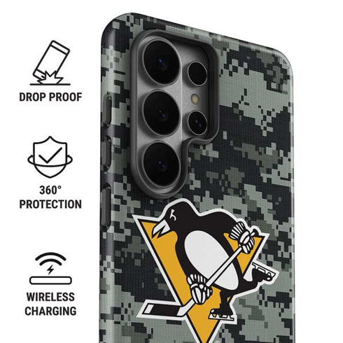 NHL Pittsburgh Penguins Camo Galaxy S26 Ultra Impact Case