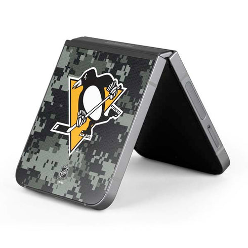NHL Pittsburgh Penguins Camo Galaxy Z Flip6 Skin