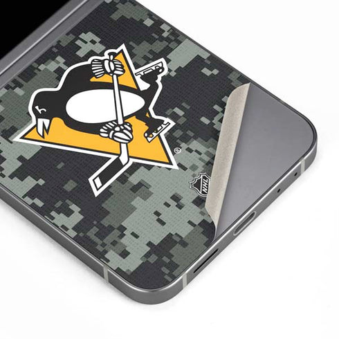 NHL Pittsburgh Penguins Camo Galaxy Z Flip6 Skin