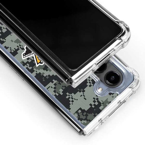 NHL Pittsburgh Penguins Camo Galaxy Z Fold5 5G Clear Case