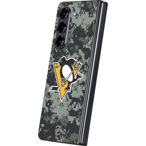 NHL Pittsburgh Penguins Camo Galaxy Z Fold5 5G Skin