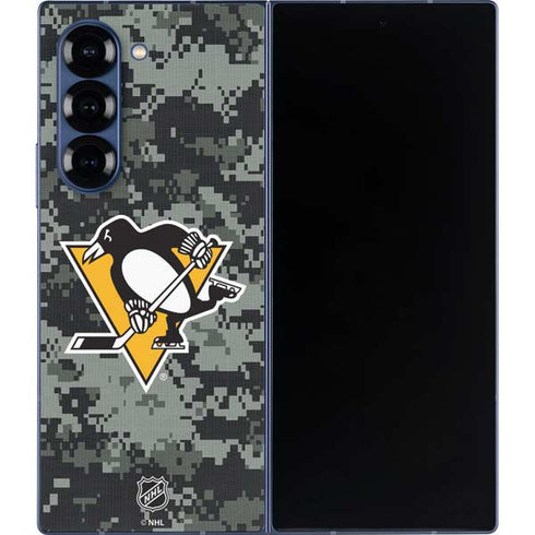 NHL Pittsburgh Penguins Camo Galaxy Z Fold6 Skin