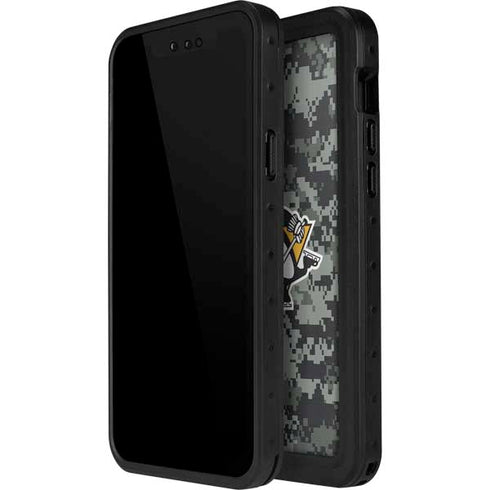 NHL Pittsburgh Penguins Camo iPhone 15 Plus Waterproof Case