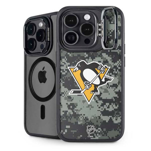 NHL Pittsburgh Penguins Camo iPhone 15 Pro Max Kickstand Case
