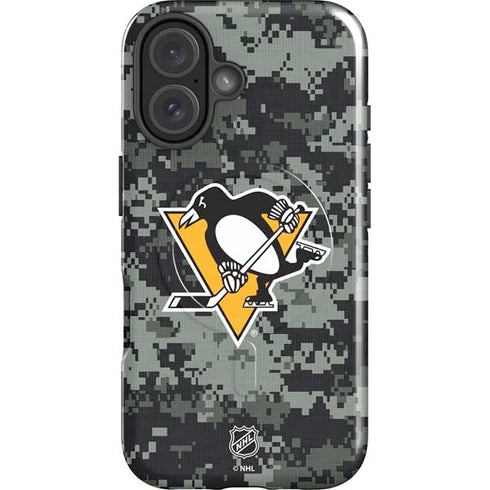NHL Pittsburgh Penguins Camo iPhone 16 Magsafe Impact Case