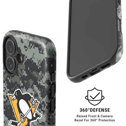 NHL Pittsburgh Penguins Camo iPhone 16 Magsafe Impact Case
