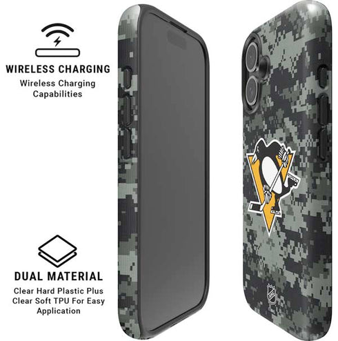 NHL Pittsburgh Penguins Camo iPhone 16 Magsafe Impact Case