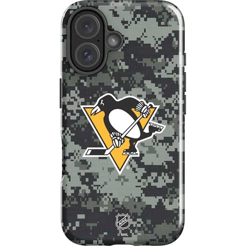 NHL Pittsburgh Penguins Camo iPhone 16 Plus Impact Case