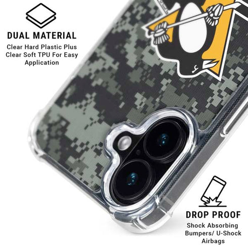 NHL Pittsburgh Penguins Camo iPhone 16 Plus MagSafe Case