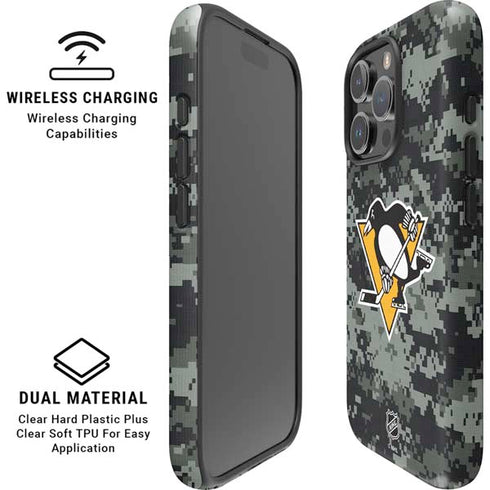 NHL Pittsburgh Penguins Camo iPhone 16 Pro Magsafe Impact Case