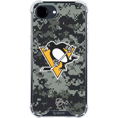 NHL Pittsburgh Penguins Camo iPhone 16e Clear Case