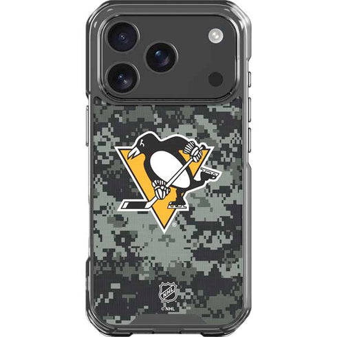 NHL Pittsburgh Penguins Camo iPhone 18 Pro Clear Case