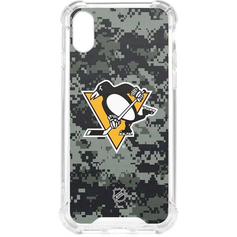 NHL Pittsburgh Penguins Camo iPhone XS Clear Case