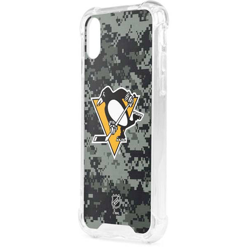 NHL Pittsburgh Penguins Camo iPhone XS Clear Case