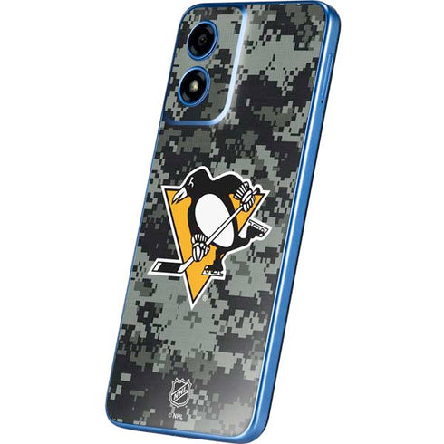 NHL Pittsburgh Penguins Camo Moto G Play 4G (2024) Skin