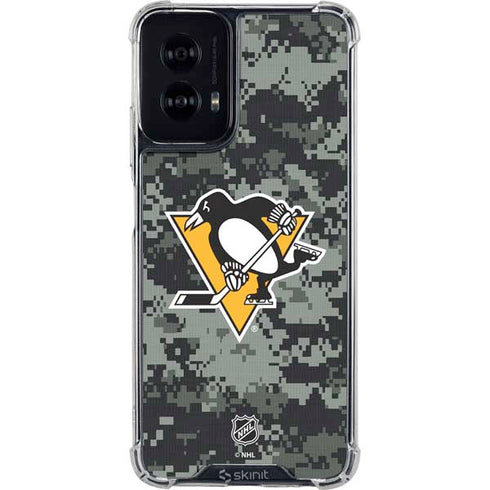 NHL Pittsburgh Penguins Camo Moto G Power 5G (2024) Clear Case